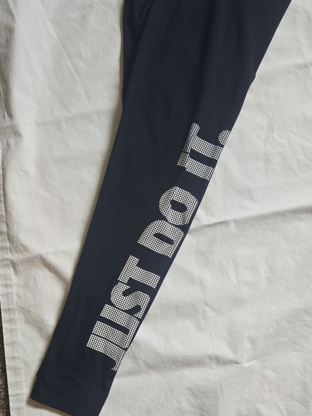 Nike Pro Black Athletic Leggings - "Just Do It" - Picture 2 of 7